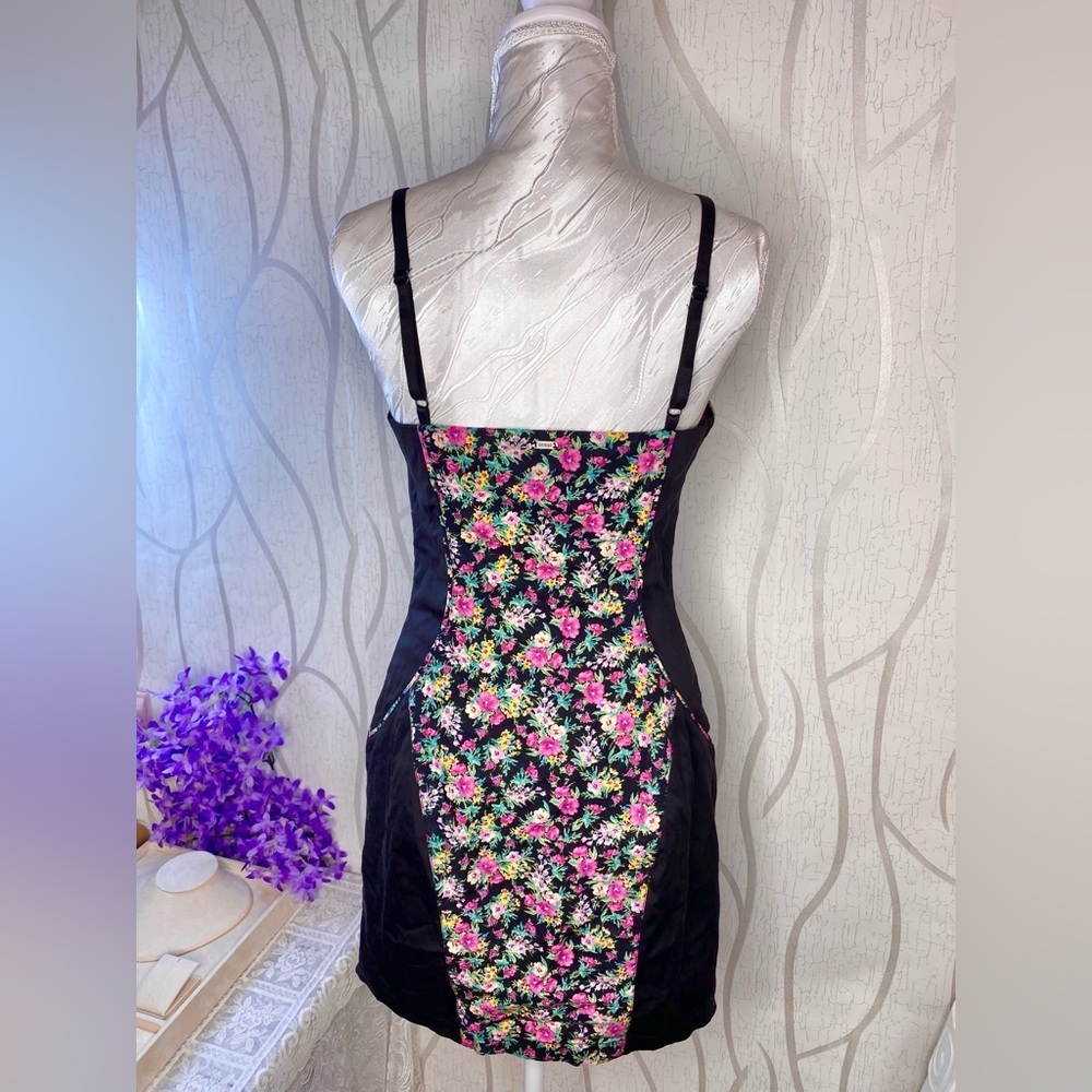 π· Guess π· Vintage Corset Style Floral Zipper Front Dress w/ Pockets - Picture 6 of 13